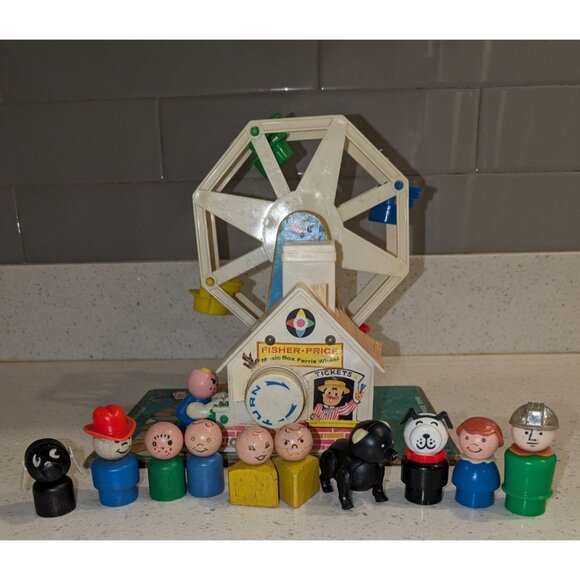 Fisher-Price Vintage 969 Music Box Ferris Wheel Little People Classic Toy Fun - Picture 1 of 16